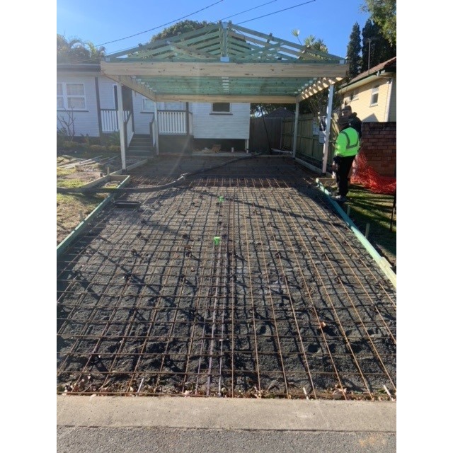 Carport Frame before Concrete Pour