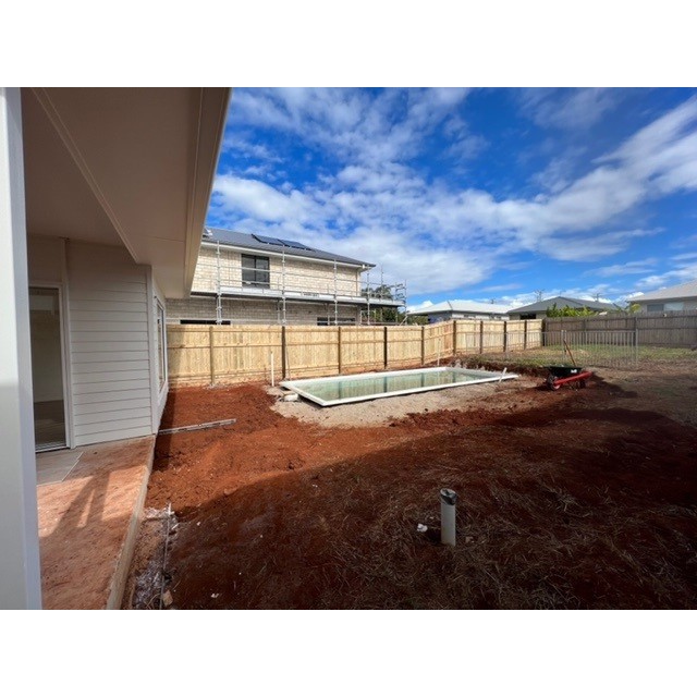 Fence - 1800mm high treated pine with 3 rails.