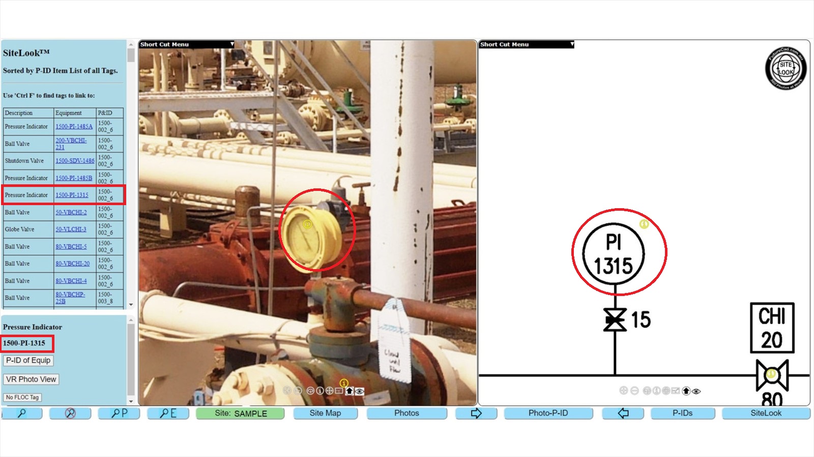 FIND AND SHOW EQUIPMENT BY P&ID