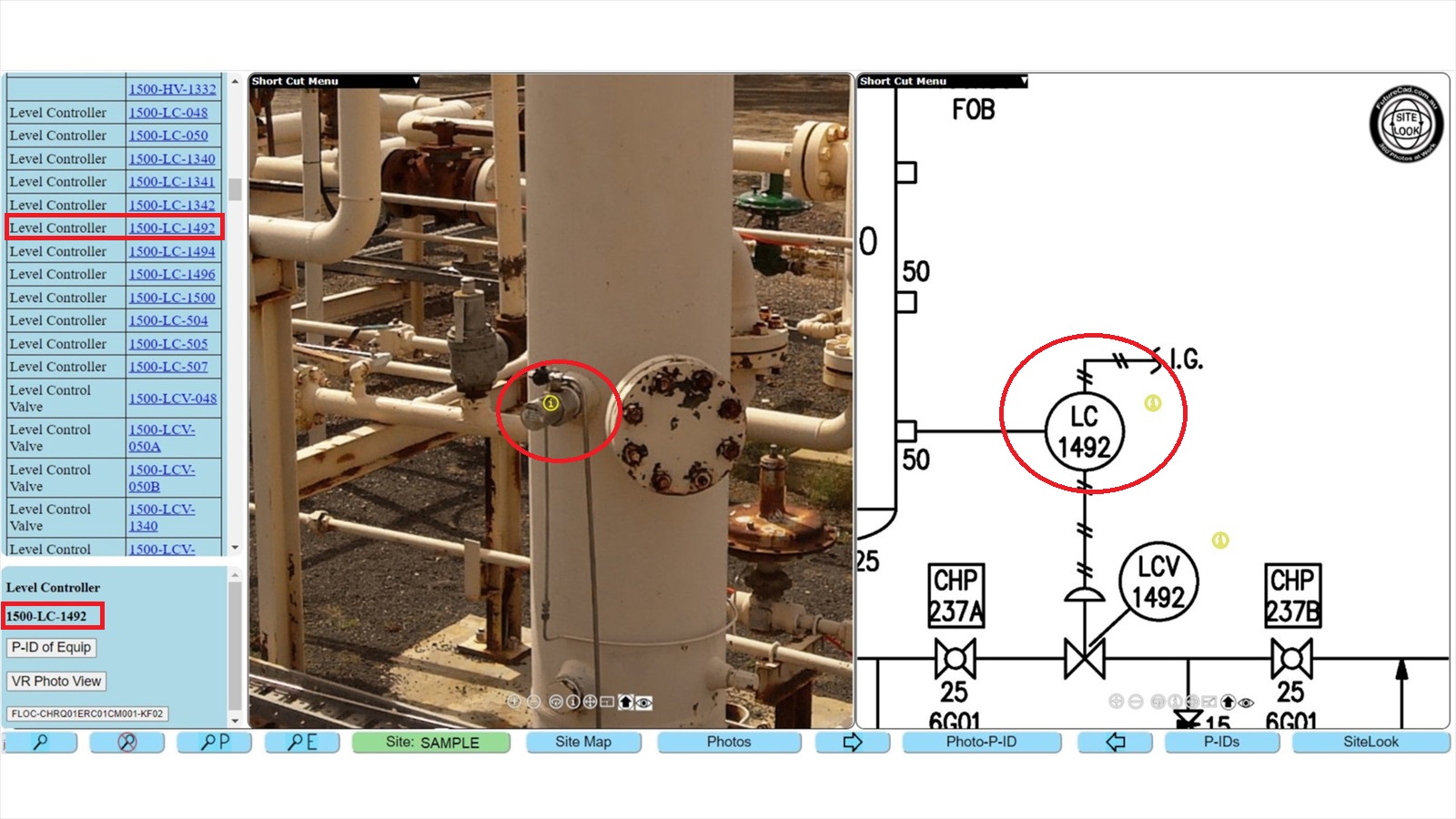 FIND AND SHOW EQUIPMENT BY EQUIPMENT ORDER